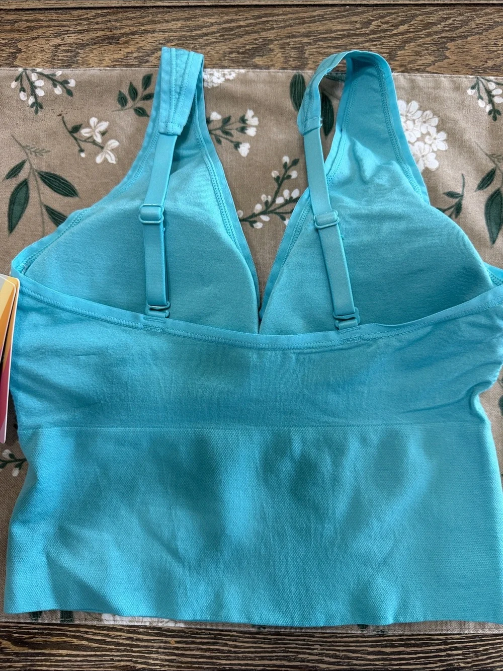 Yummie Brand Blue Seamless V-Neck Bralette S/M